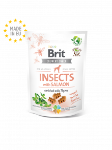 SNACKS BRIT INSECTS WHIT SALMON ENRICHED WHITH THYME