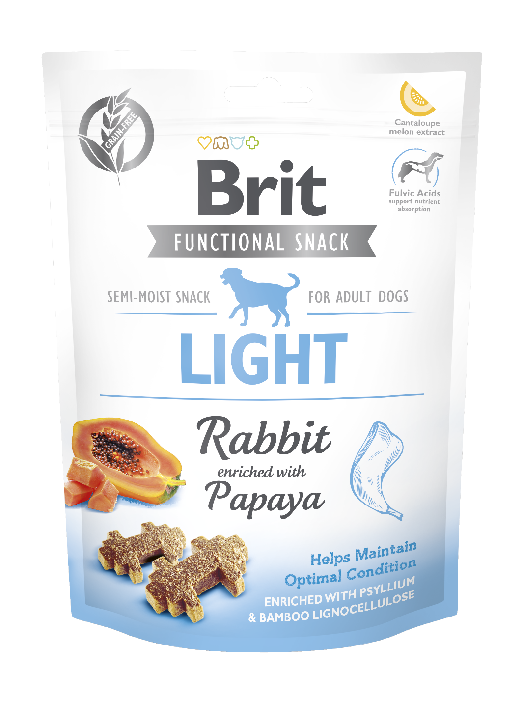 SNACK FUNCIONAL BRIT LIGHT WITH RABBIT ENRICHED WITH PAPAYA