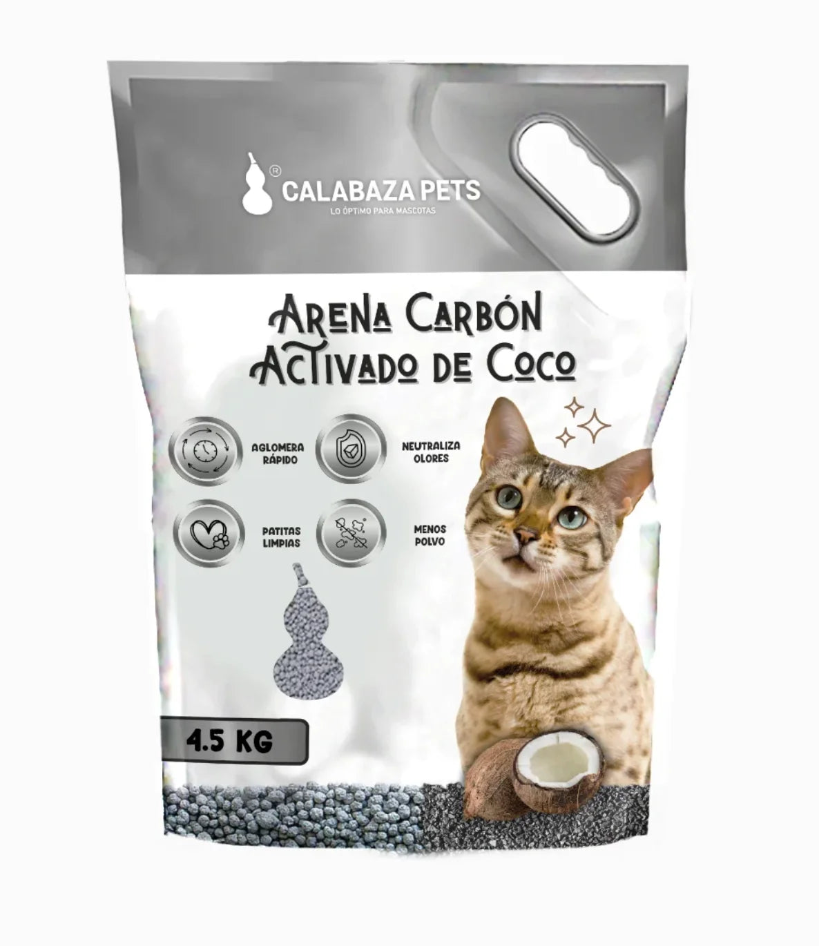 ARENA CALABAZA CARBON ACTIVADO X 10 KG