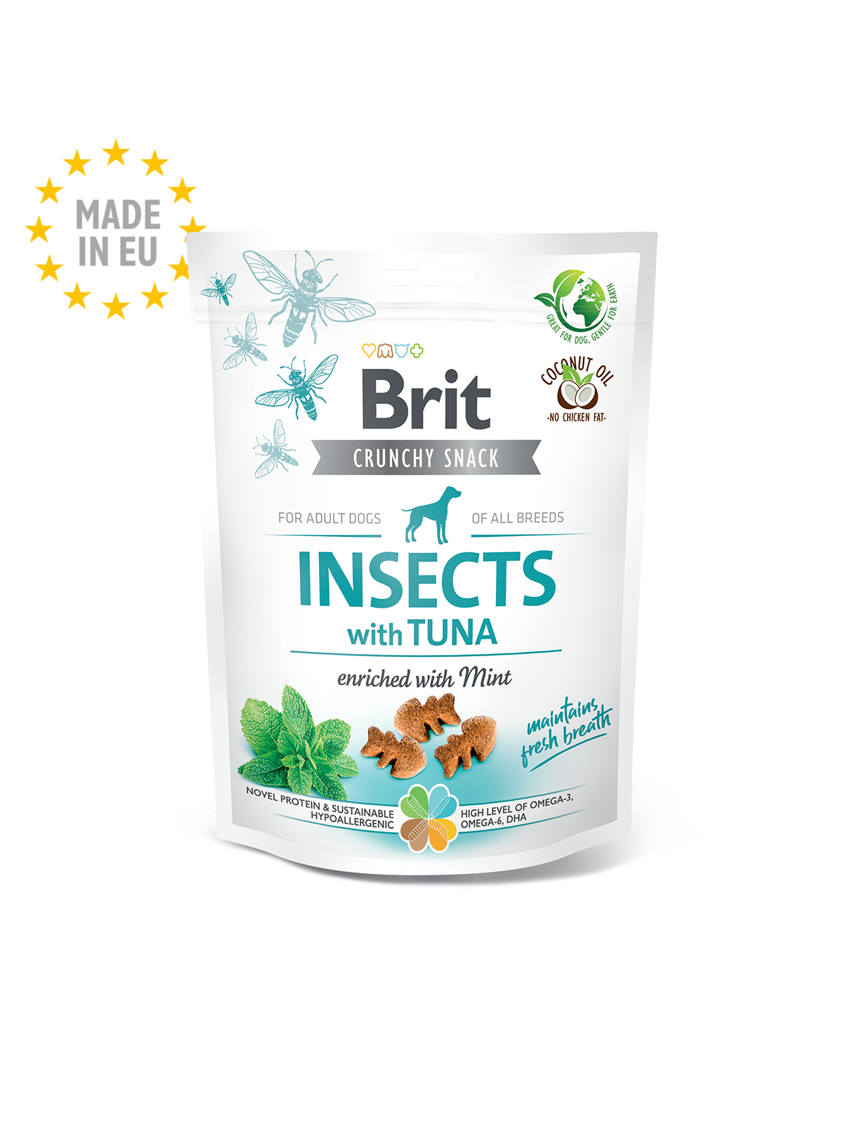 SNACKS BRIT INSECTS WHIT TUNA ENRICHED WHIT MINT